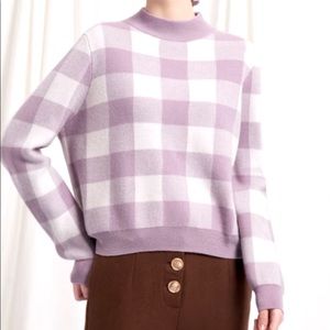 Petite Studio- Cathleen Wool Sweater- Lavender